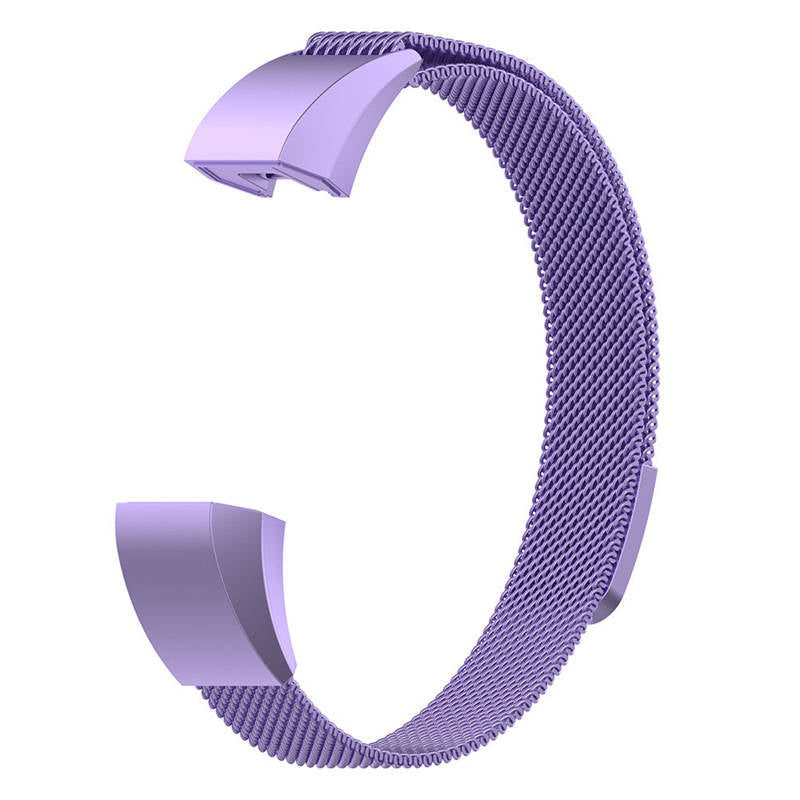 Magnetic Milanese Stainless Steel Strap  For Fitbit Alta/Alta HR Fashion Accessorie-Light Purple