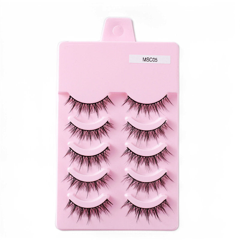 5 Pairs False Eyelashes Natural Curly 3D Lashes Set for Daily-msc05