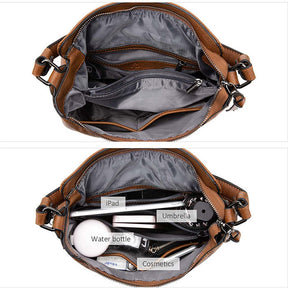 Handbags for Women Large Designer Ladies Hobo bag Bucket Purse Faux Leather-Brown