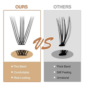 240Pcs Eyelash Clusters 10-14mm Mix Lengths False Eyelashes-10D20D