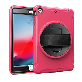 Spider Man 3-Layer Multi-Function Case Hand Strap Tablet Shell 7.9 inch For iPad Mini 1/2/3-Rose Red