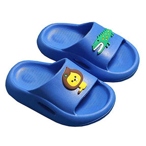 Kids Boys Girls Cute Animal Slippers Beach Pool Home Shoes-Blue