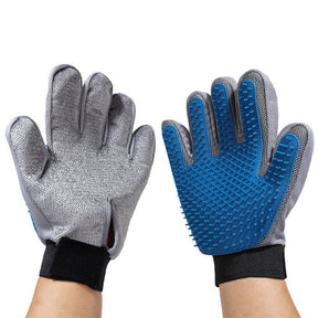 1 Pair Pet Grooming Gloves Efficient Hair Remover Brush-Blue