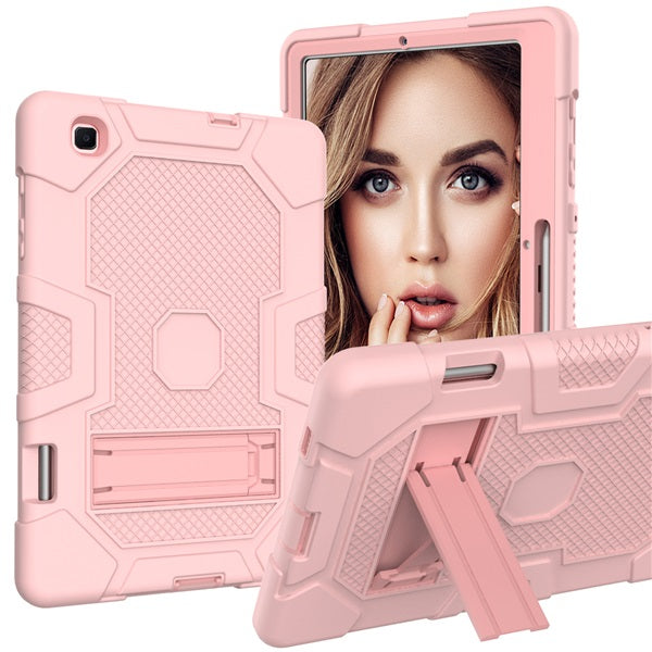 B3 Robot Tablet Case Silicone Shockproof Protective Stand Cover For Samsung Galaxy Tab S6 Lite 10.4 2020 (SH-P610/P615)-RoseGold