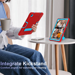 Silicone Tablet Case with Stand for Samsung Galaxy Tab A9 Plus 2023-RedBlue