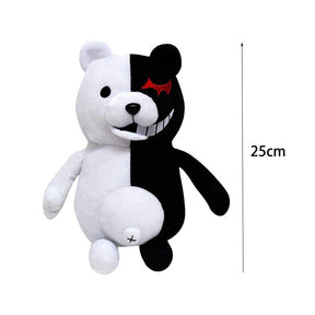 Black White Bear Plush Doll for Birthday Child Pillow Toy Home Decor Adornment -25cm
