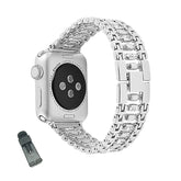 TGD Stainless Steel Watch Band Adjustable Wristbands for Apple IWatch Series SE/1/2/3/4/5/6 For Women-Silver