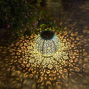 Hanging Solar Lights Outdoor Garden Waterproof LED Lantern Decorative Metal Light 20.1cm x 17.8cm