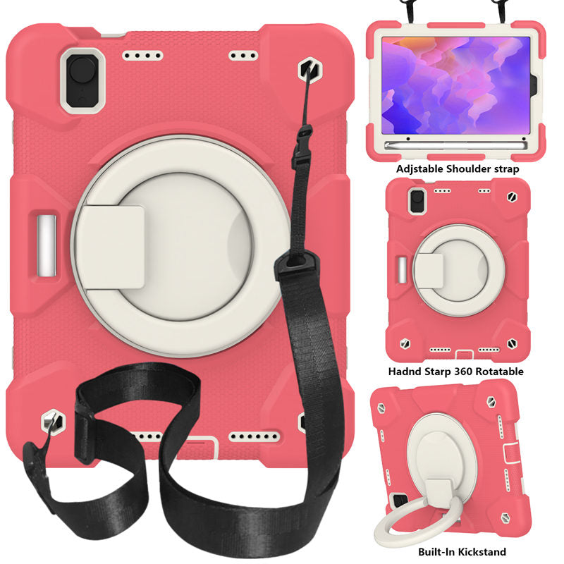 iPad Case For iPad Mini 6 with 360¡ãSwivel Stand-Begonia Red