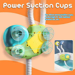 Toddler Bath Toys Electric Shower Snail Double Sprinkler for 18M and up-Battery/Green