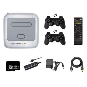 40000 Games Super Console X Pro 4K HD TV Up to 5 Players for PSP/N64/DC/PS-128g