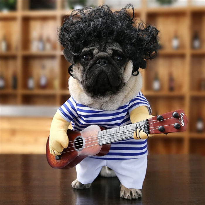 Pet Halloween Costume Funny Guitar Dog Costumes Set