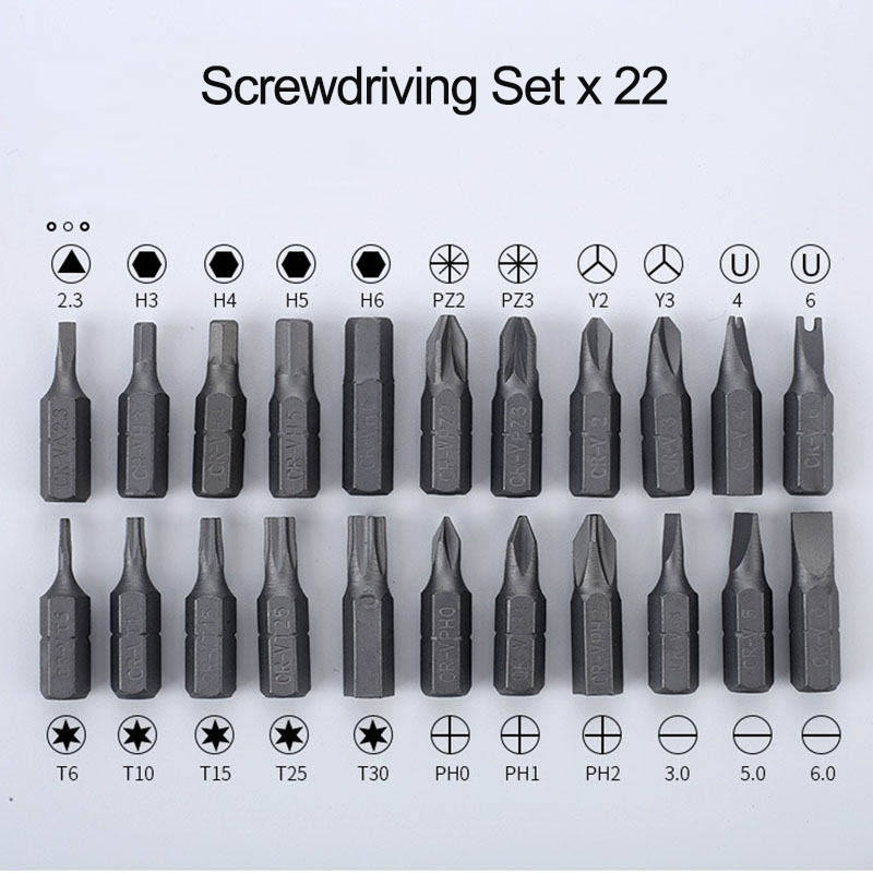 38 Pcs Ratchet Screwdriver Bit Set Electronics Repair Tool with Extension Rod