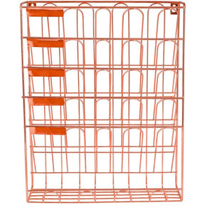 Hanging File Organizer6 Tier Wall Mount Document Letter Tray File Organizer for Home and Office -Rose Gold