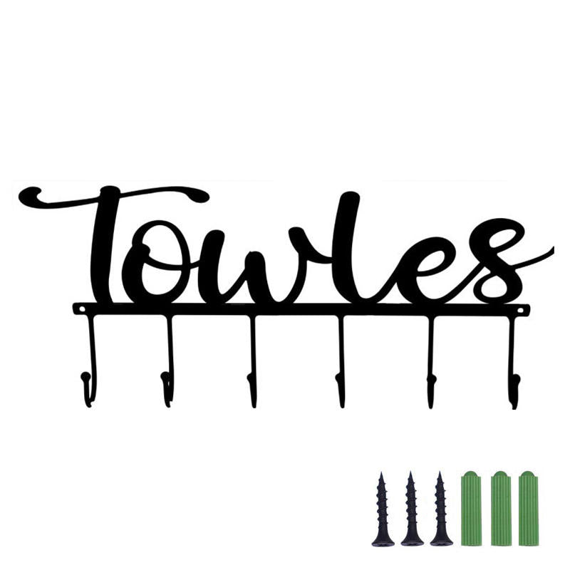 Home & LivingAesthetic Bathroom Towel Rack for Wall Mount Space Saving Towel Holder Hooks -H