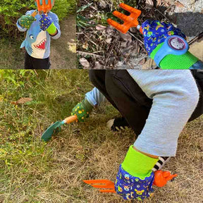 20.5cm Kids Gardening Tools Mini Green Hand Rake Safe Toy Gardening Tools for Soil Planting Digging Transplanting