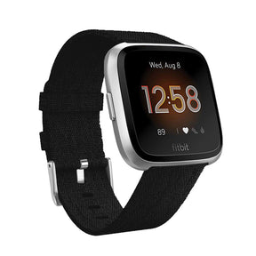 FB Watch Band Quick Release Replacement Wristband Breathable Strap For Fitbit Versa/Fitbit Versa 2/Fitbit Versa Lite For Women-Black