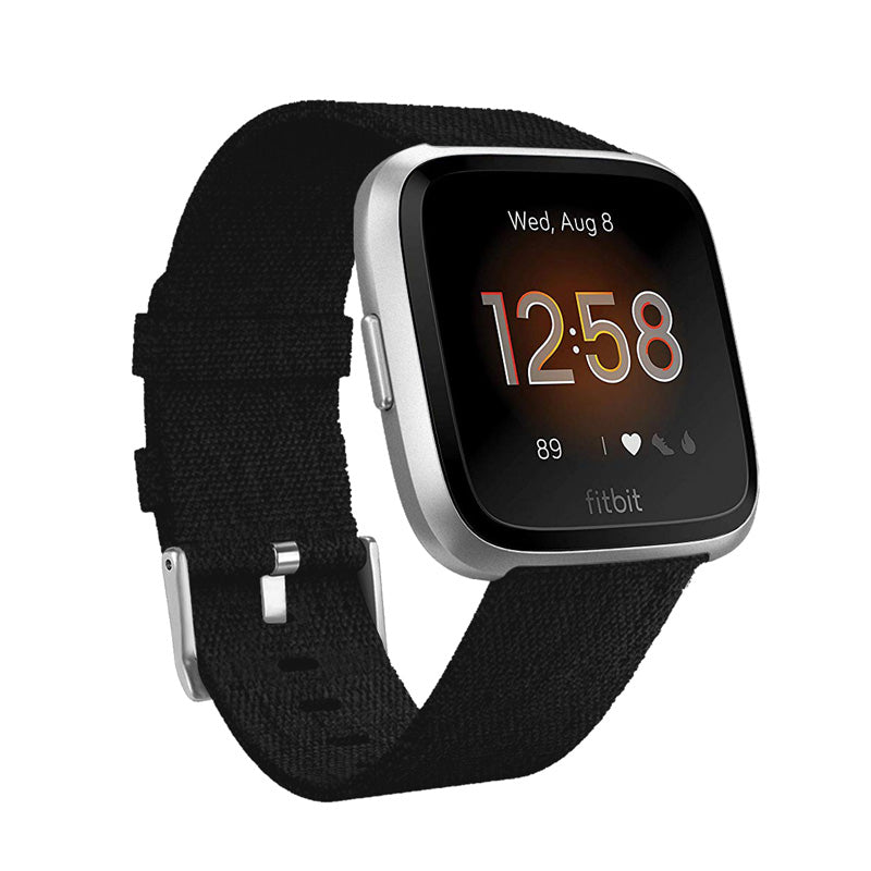 FB Watch Band Quick Release Replacement Wristband Breathable Strap For Fitbit Versa/Fitbit Versa 2/Fitbit Versa Lite For Women-Black