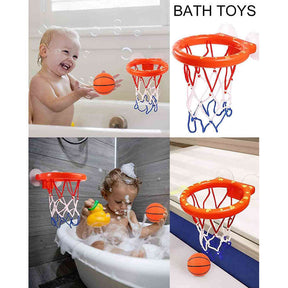 Bathtub Basketball Hoop & Balls Set Bath Toys for Toddler