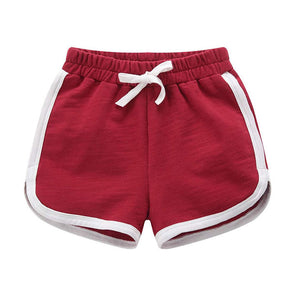 Kids 3 Pack 100% Cotton Sport Jogger Shorts Casual Elastic Pants-C