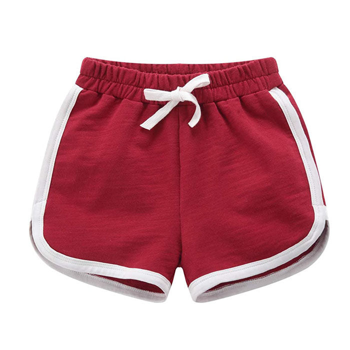 Kids 3 Pack 100% Cotton Sport Jogger Shorts Casual Elastic Pants-C