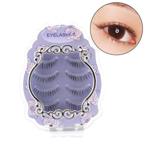 3D Natural Look Eyelashes Pure Nude 4 Pairs Lashes for Daily
