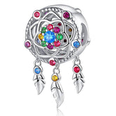 Feathers Tassel Colorful Bead Charm Pendant