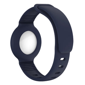 Apple Airtags Watch Strap Silicone Protective Sleeve-MidnightBlue