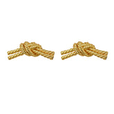 Pair Of Elegance Twisted Rope Knot Earrings For Womens