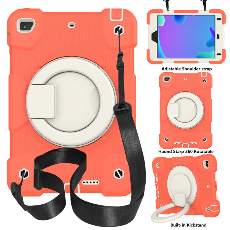 iPad Case For iPad Mini 4/5 with 360¡ãSwivel Stand-Coral Orange
