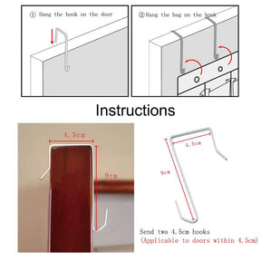 Over Door Wall Mount 4 Clear Window Pocket Organizer - Gray