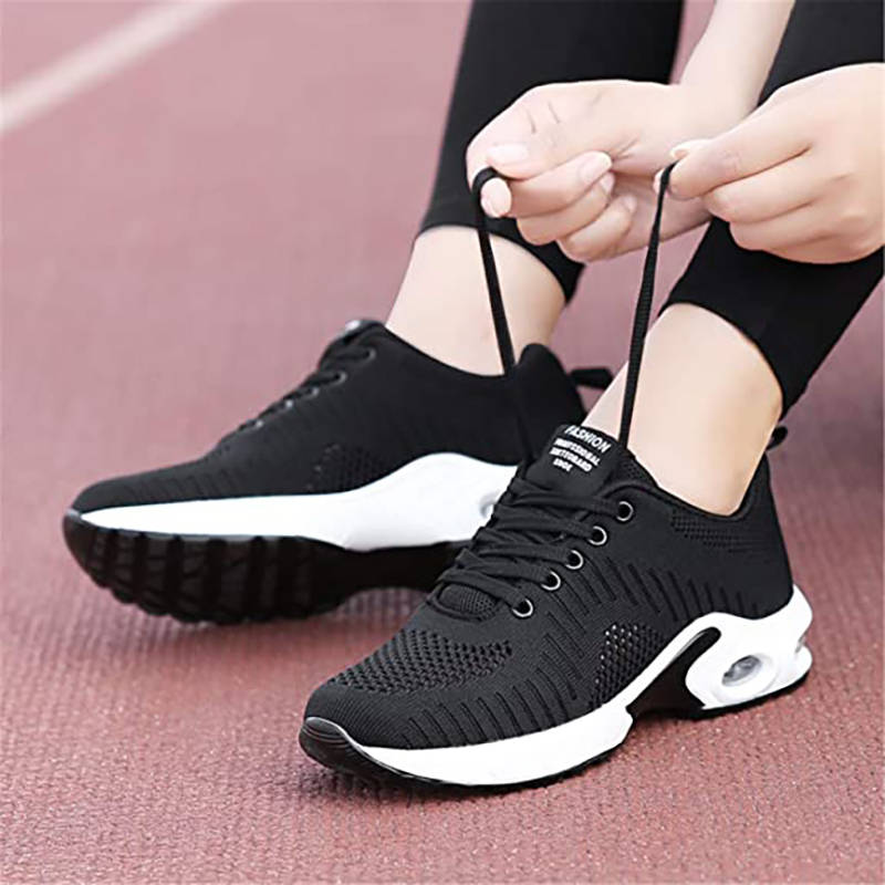 Women Casual Shoes Lightweight Athletic Walking Sneakers-Black