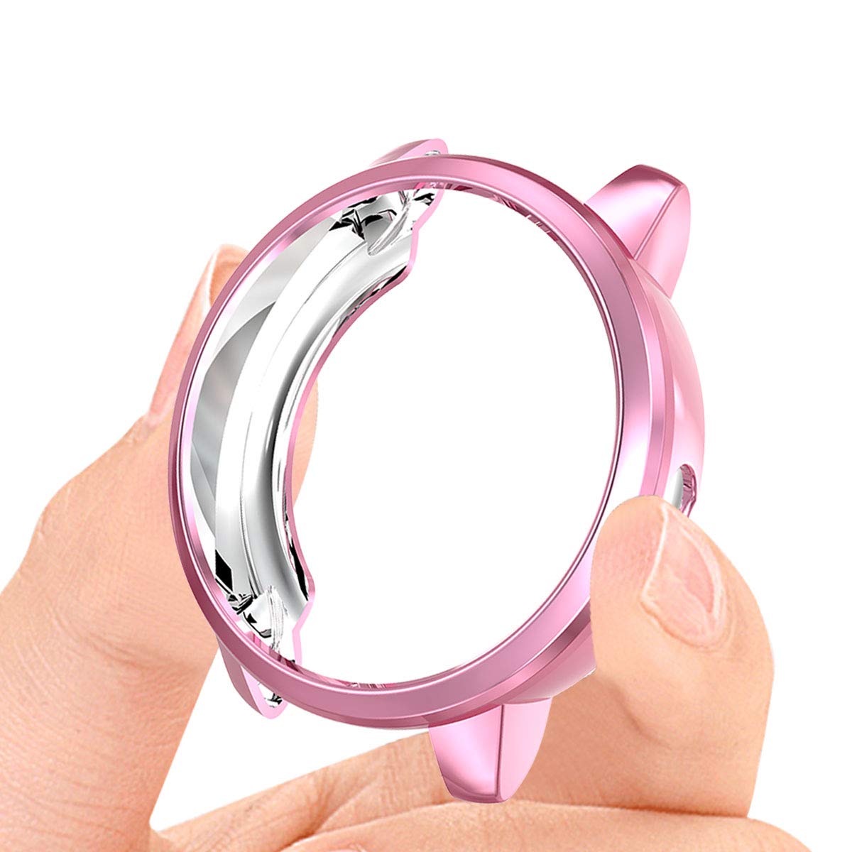 TPU Plated Soft Slim Watch Case For Garmin Vivo Active3-Pink