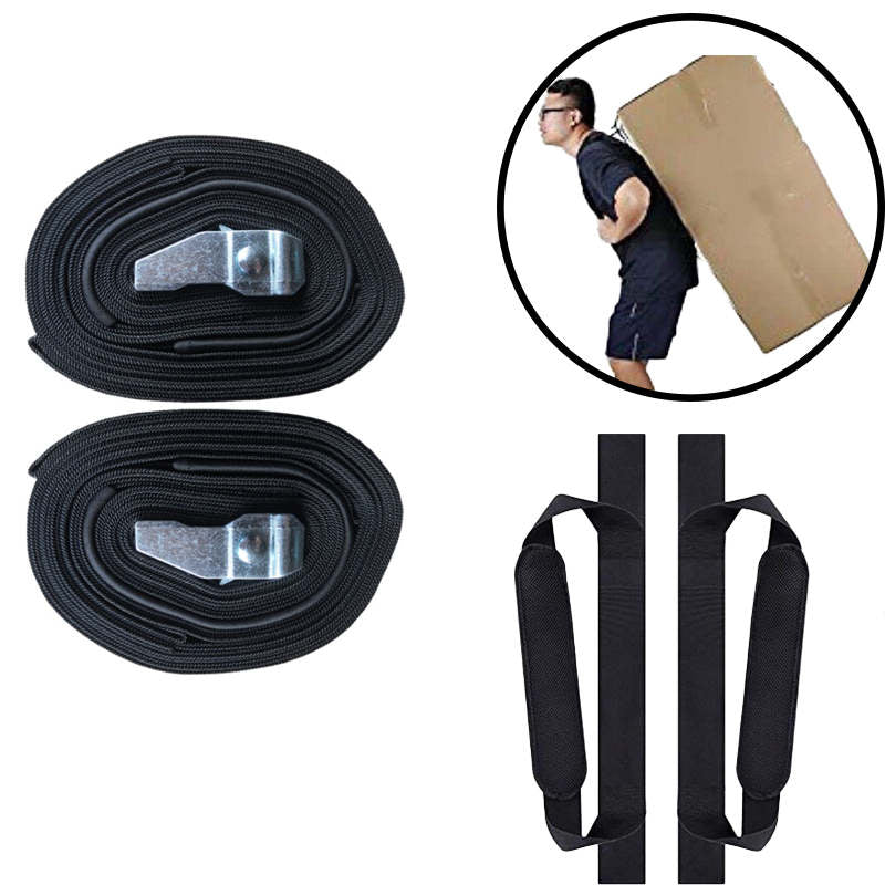 One Person Moving and Lifting Straps for Safely Move Carry Secure Appliances-Black