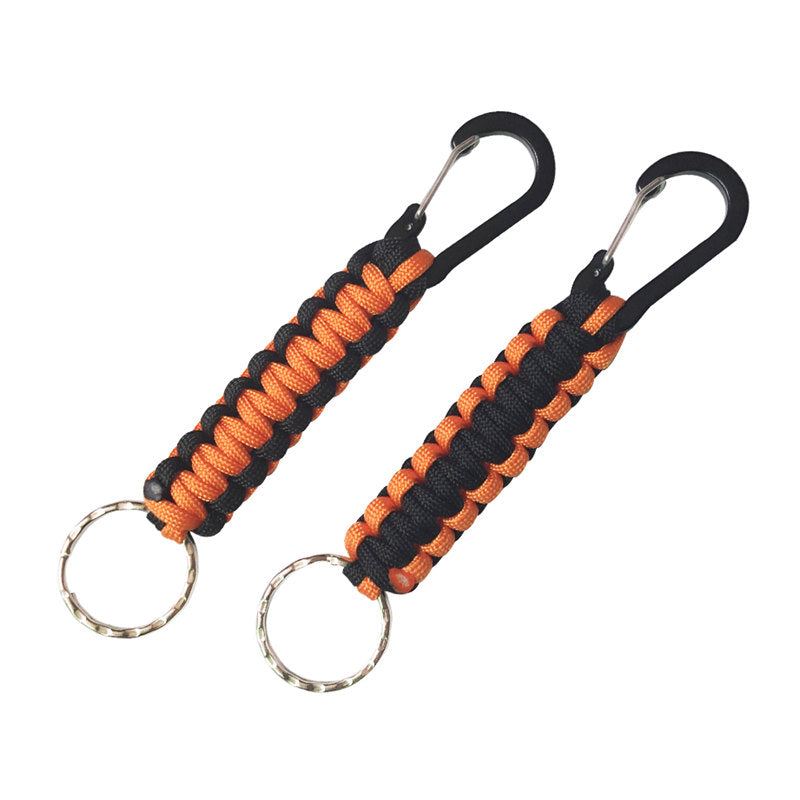 2 Pcs Paracord Keychain with Carabiner for Backpack Camping-3