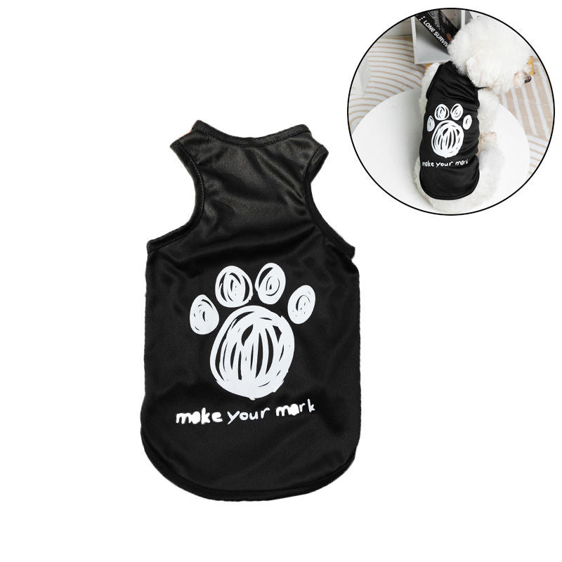 Dog Clothes Letter Printed Soft Breathable Vest for Small Dogs Cat