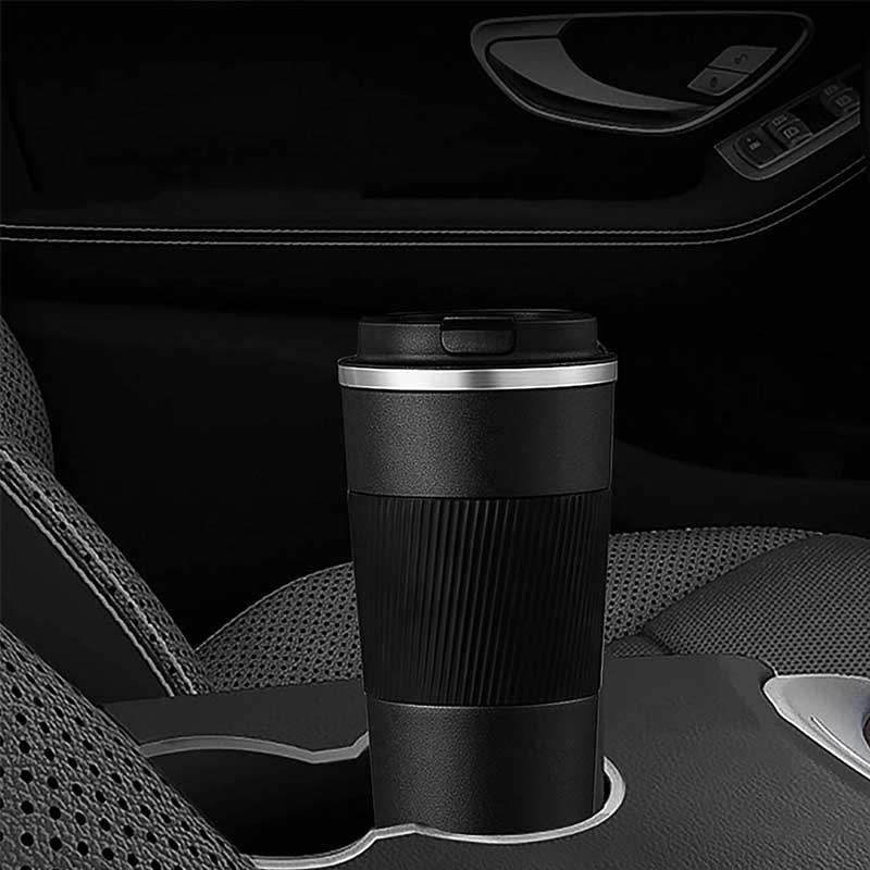 Coffee Mug Stainless Steel Vacuum Insulated Cup for Home Outdoor-Black