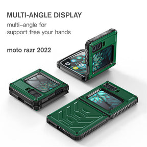 Armorer Full-Body Rugged Protection Case for Moto RAZR 5G Flip Phone 2022-ArmyGreen