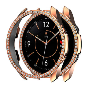 Bling Diamond Frame PC Cover For Galaxy Watch 3 41MM/45MM-Rose Gold