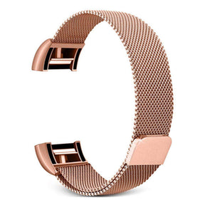 Stainless Steel Magnetic Strap For Fitbit Charge 2 Replacement Bracelets Milanese-Rose Gold