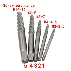 11 Pcs Damaged Broken Screw Extractor Kit Drill Bit Bolt Stud Remover Tool