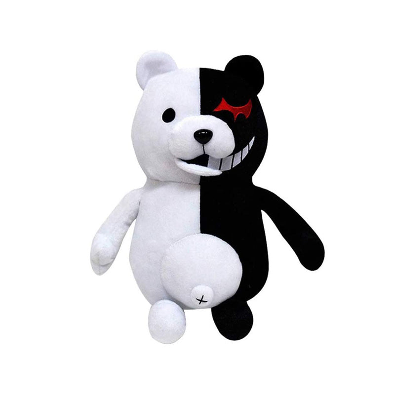 Black White Bear Plush Doll for Birthday Child Pillow Toy Home Decor Adornment -25cm