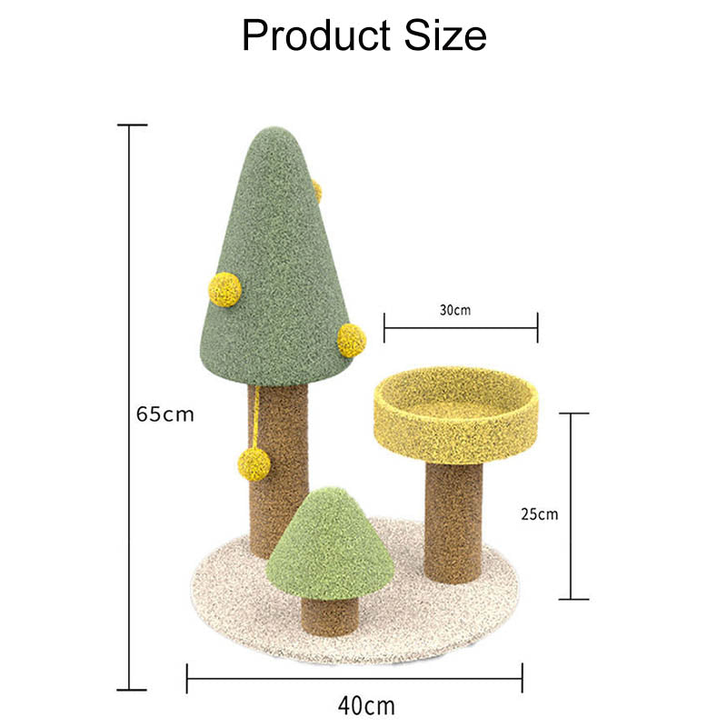 PineTree Cat Tree for Indoor Cats Tower Sisal Scratching Post