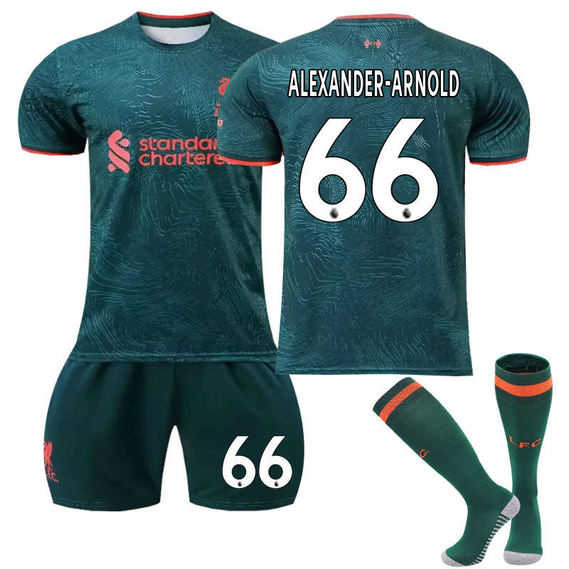 Liverpool F.C. Second Away Jersey 2022-23 ALEXANDER-ARNOLD #66 Soccer Jersey Kids Adult 3-Pieces Jersey Kits