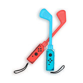 2Pcs Sports Game Golf Culb for Switch Joy-Con Controller-Blue Red