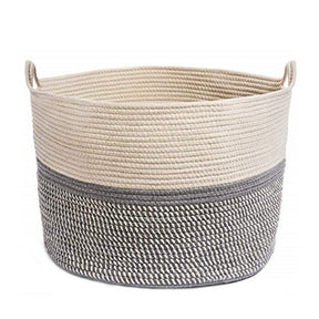 Extra Large Cotton Rope Woven Basket Clothes Storage Basket with Handles