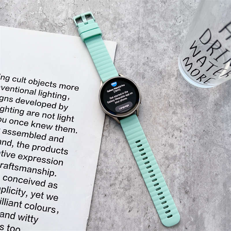 Sports Watch Strap Wave Pattern for Samsung Gear S2 Huawei Watch GT-LightBlue