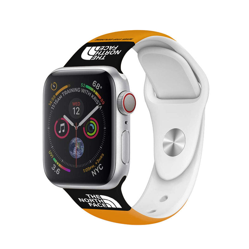 Sports Band Soft Silicone Breathable Waterproof for Apple Watch-Orange