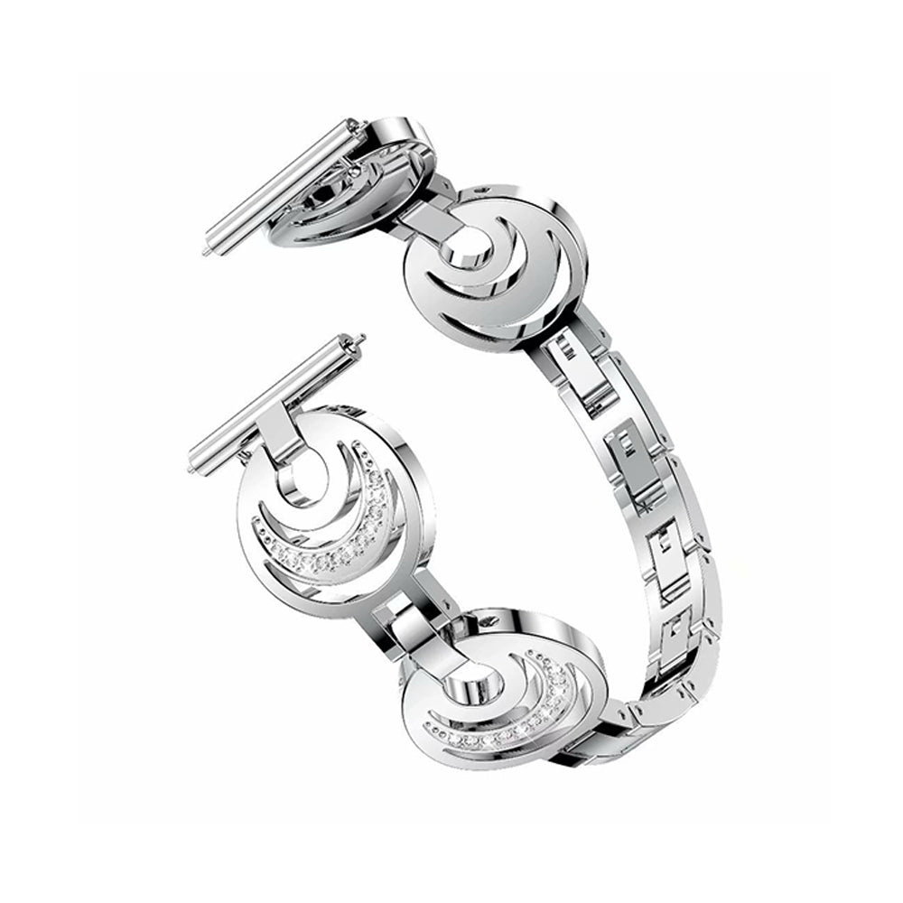 Stylish Hollow Diamond Breathable Metal Watch Band For Apple Watch SE/6/5/4/3/2/1(Silver)