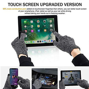 WIWU Winter Man Gloves Upgraded Touch Screen Anti-Slip Silicone Gel Elastic Cuff Thermal-Black White-DZ32